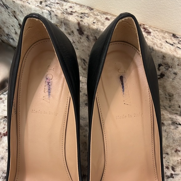 J Crew Leather Cap Toe Pointed Heels Italy 9. 1/2 - Picture 2 of 8